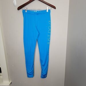 Nike Just Do It Thermafit Womens Size Small Yoga Pants  Blue